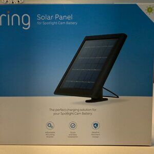 Ring Solar Panel V4 for Spotlight Cam Battery, Black, Barrel Connector,not USB-C